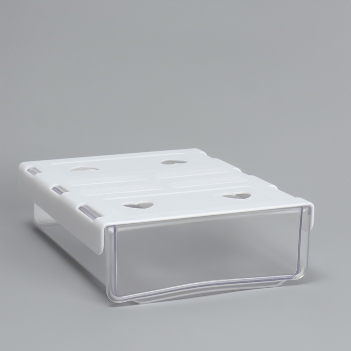 Органайзер для хранения, навесной, 1 секция, с клеевой основой, 20 × 17 × 6 см, цвет белый/прозрачный Органайзер для хранения, навесной, 1 секция, с клеевой основой, 20 × 17 × 6 см, цвет белый/прозрачный