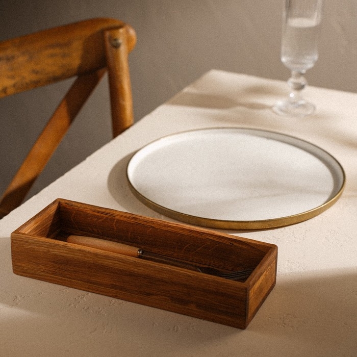 Подставка из дуба для столовых приборов и специй Sima-Land Home, 27×10×5 см Подставка из дуба для столовых приборов и специй Sima-Land Home, 27×10×5 см