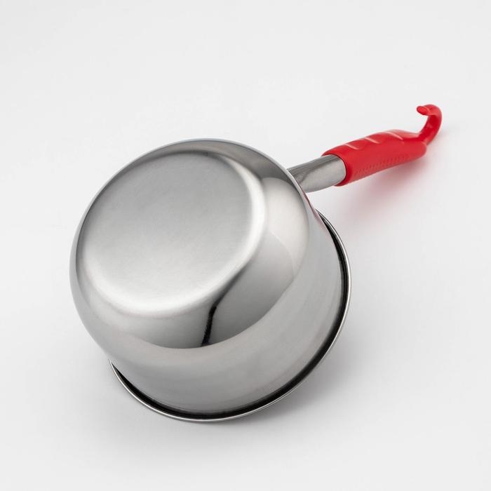 Ковш из нержавеющей стали, 1 л, пластиковая ручка, цвет ручки МИКС Ковш из нержавеющей стали, 1 л, пластиковая ручка, цвет ручки МИКС