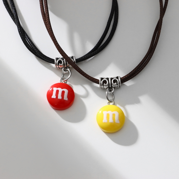 Браслеты «Неразлучники» две буквы, цветные, d=5,5 см