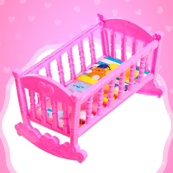 Пупс «Мой малыш» с кроваткой, с аксессуарами Пупс «Мой малыш» с кроваткой, с аксессуарами