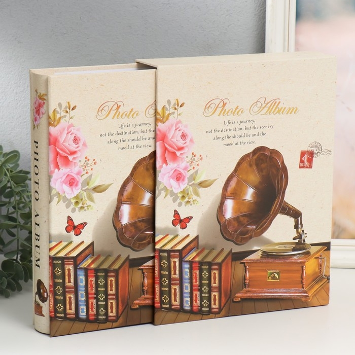 Фотоальбом на 200 фото 10х15 см Фотоальбом на 200 фото 10х15 см "Для воспоминаний" МИКС 26х20,5х5,6 см