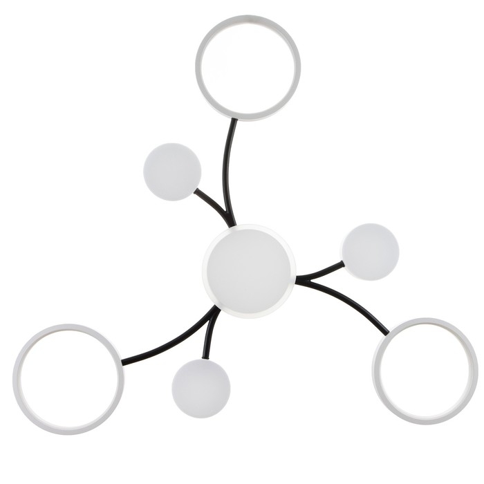 Люстра с ПДУ 2299/7WT LED 136Вт 3000-6000К белый 77х77х18 см BayerLux
