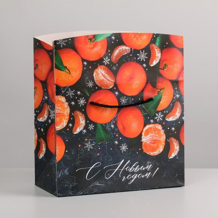 Пакет-коробка «Мандарины», 23 х 18 х 11 см Пакет-коробка «Мандарины», 23 х 18 х 11 см