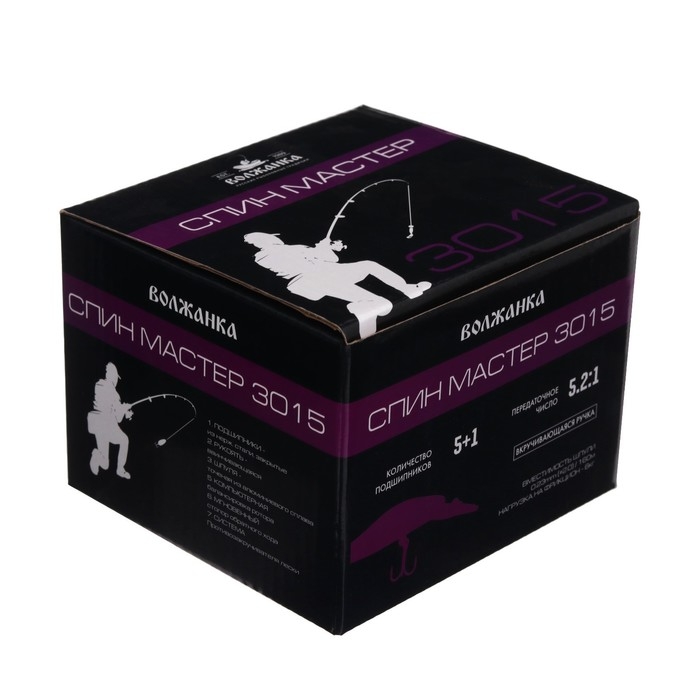 Катушка б/ин Катушка б/ин "Волжанка" Спин Мастер 3015, 5+1 подшипник, 5.2:1