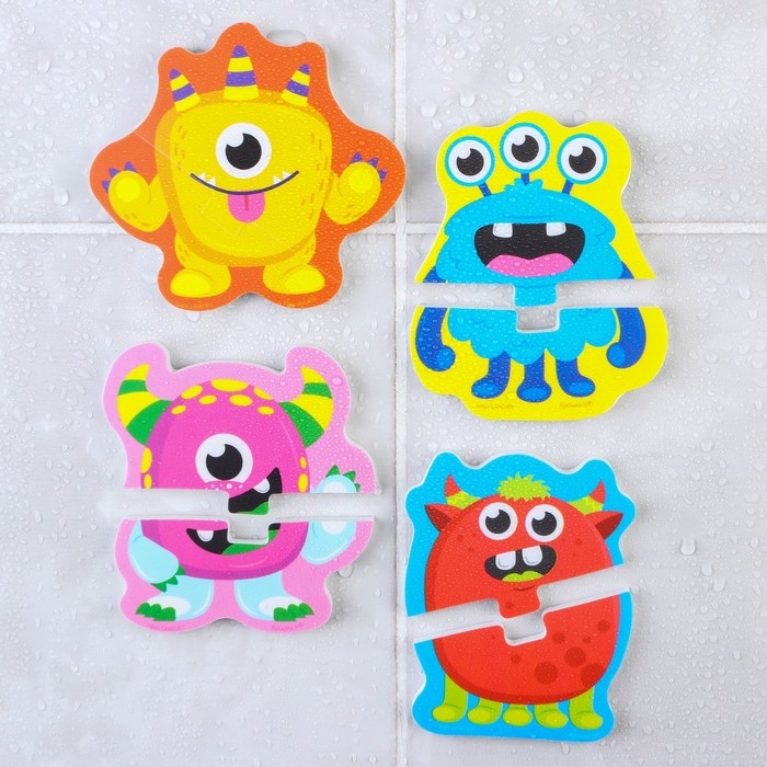 Мягкий пазл для малышей «Монстрики», 10 пазлов, Крошка Я Мягкий пазл для малышей «Монстрики», 10 пазлов, Крошка Я