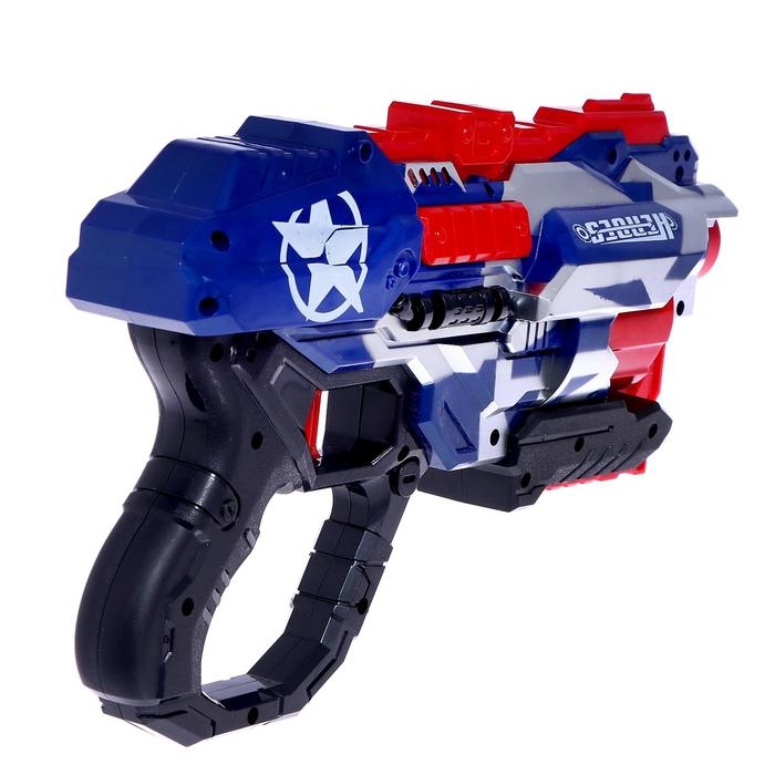 Бластер «Мститель», стреляет мягкими пулями, цвет бело-сине-красный Бластер «Мститель», стреляет мягкими пулями, цвет бело-сине-красный