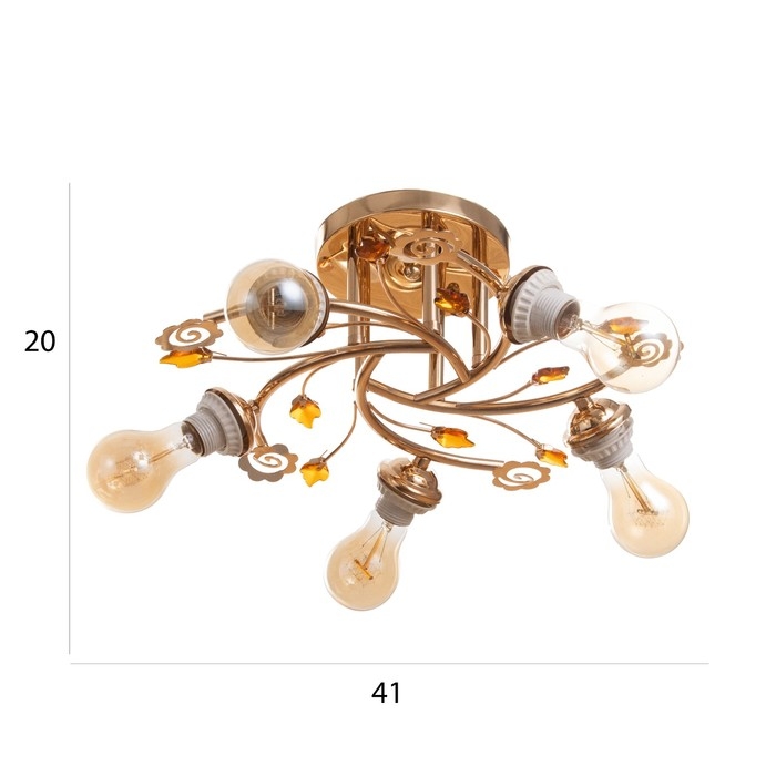 Люстра Люстра "Бэлл" бп 5х40Вт Е27 Золото МОДЕЛЬ: 2612356