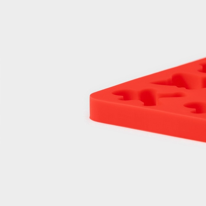 Форма для мармелада Доляна «Новогоднее настроение», силикон, 72 ячейки, 29×18×0,6 см , цвет красный Форма для мармелада Доляна «Новогоднее настроение», силикон, 72 ячейки, 29×18×0,6 см , цвет красный