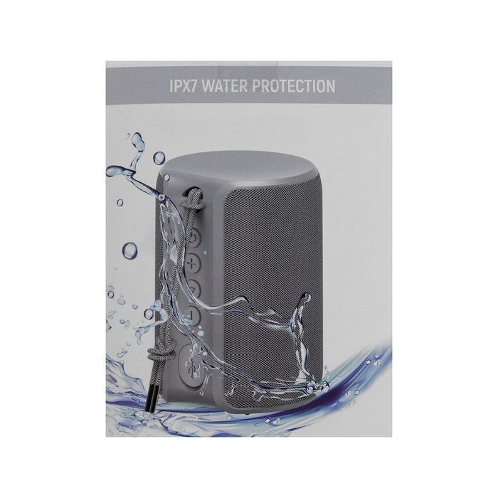 Портативная колонка TFN Play, 5 Вт, microUSB, IPX7, 1800 мАч, серая Портативная колонка TFN Play, 5 Вт, microUSB, IPX7, 1800 мАч, серая