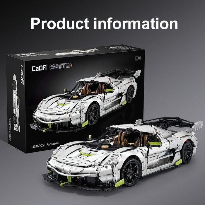 Конструктор Техно «Спорткар», 4346 деталей, масштаб 1:8 Конструктор Техно «Спорткар», 4346 деталей, масштаб 1:8