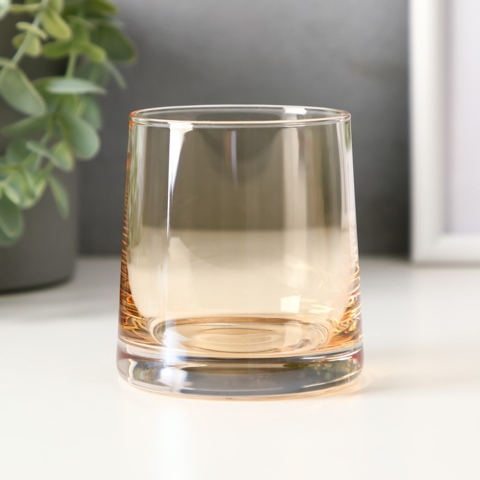 Банка для свечей стекло Банка для свечей стекло "Сумерки" прозрачный перламутр карамель 200 мл 8х8х8,5 см