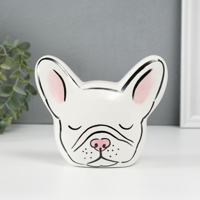 Копилка керамика Копилка керамика "Белый бульдог" 8х14,5х12,1 см