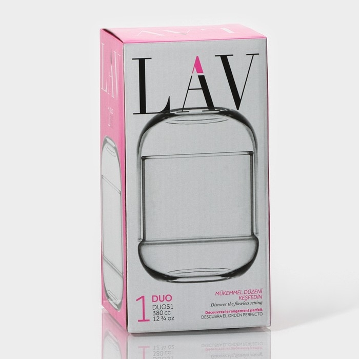 Сахарница стеклянная Lav «Дуо», 380 мл