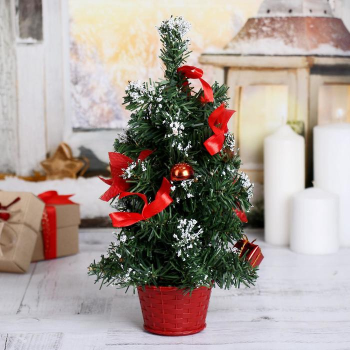 Ёлка декор Ёлка декор "Новогодний восторг" 30 см, красная пуансетия