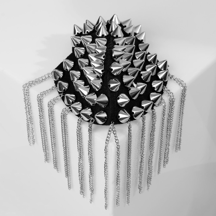 Брошь Брошь "Эполет" шипы, цвет серебро