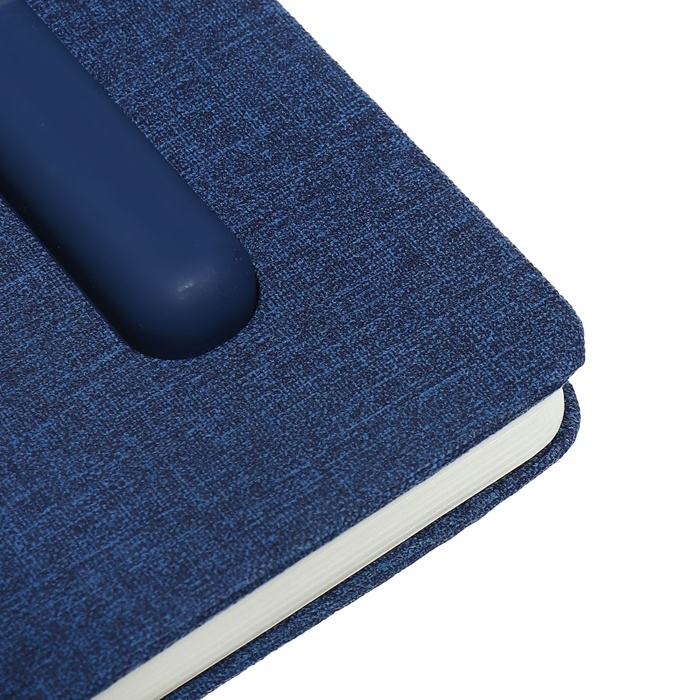 Ежедневник недатированный A5, 96л, лин, держатель для телефона/планшета/ручки, Синий Ежедневник недатированный A5, 96л, лин, держатель для телефона/планшета/ручки, Синий