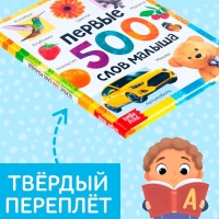 Книга в твёрдом переплёте «Первые 500 слов малыша», 80 стр.