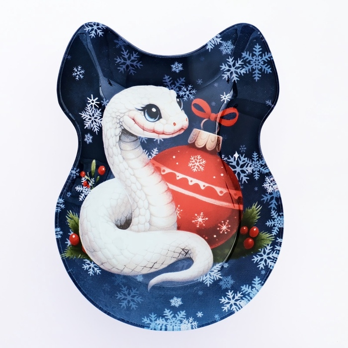 Тарелка новогодняя стеклянная в форме банта «Все сбудется», 13,5 х 18 см Тарелка новогодняя стеклянная в форме банта «Все сбудется», 13,5 х 18 см