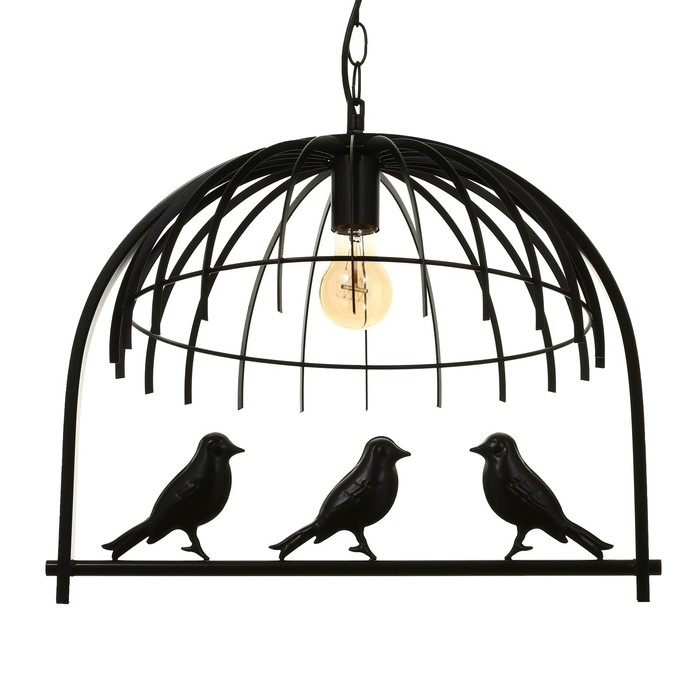 Люстра BayerLux Люстра BayerLux "Птицы" 1x40W E27 черный 49x35x35 см