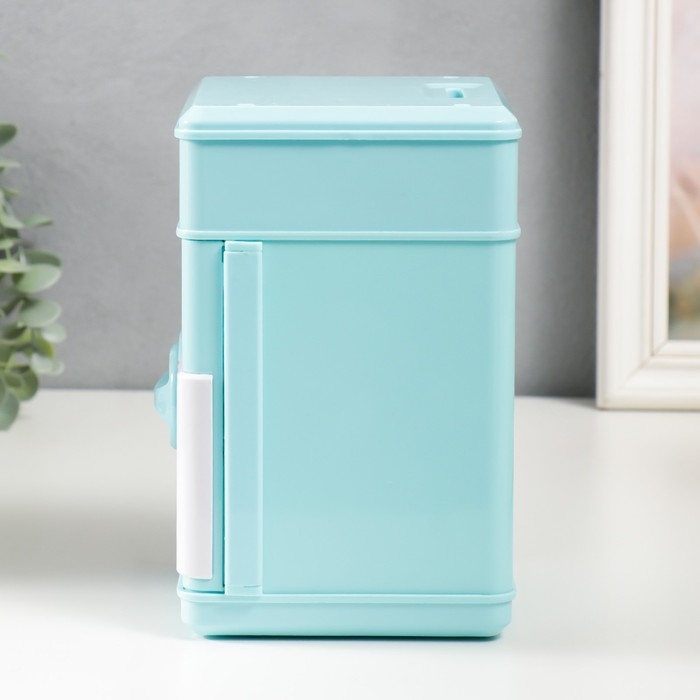 Копилка пластик Копилка пластик "Сейф. Щенок" кодовый замок, звук АА голубой 13х12х19 см