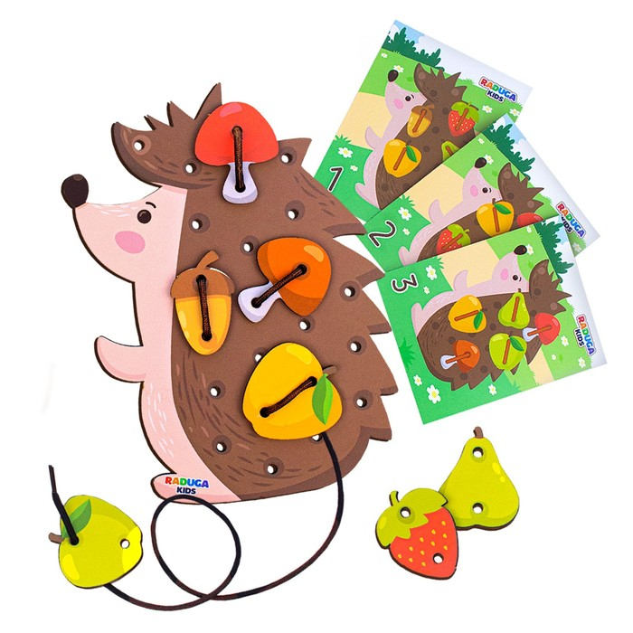 Шнуровка  Шнуровка "Ёжик на полянке"