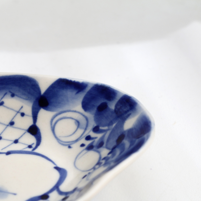 Селедочница малая, гжель, фарфор Селедочница малая, гжель, фарфор