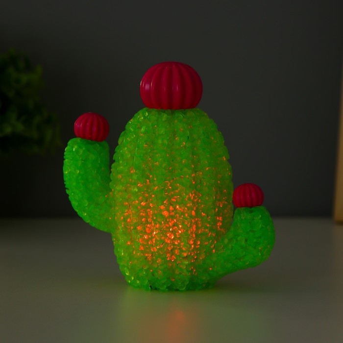 Ночник Ночник "Кактус" LED 1Вт от батареек LR44 МИКС 13х5х13см RISALUX
