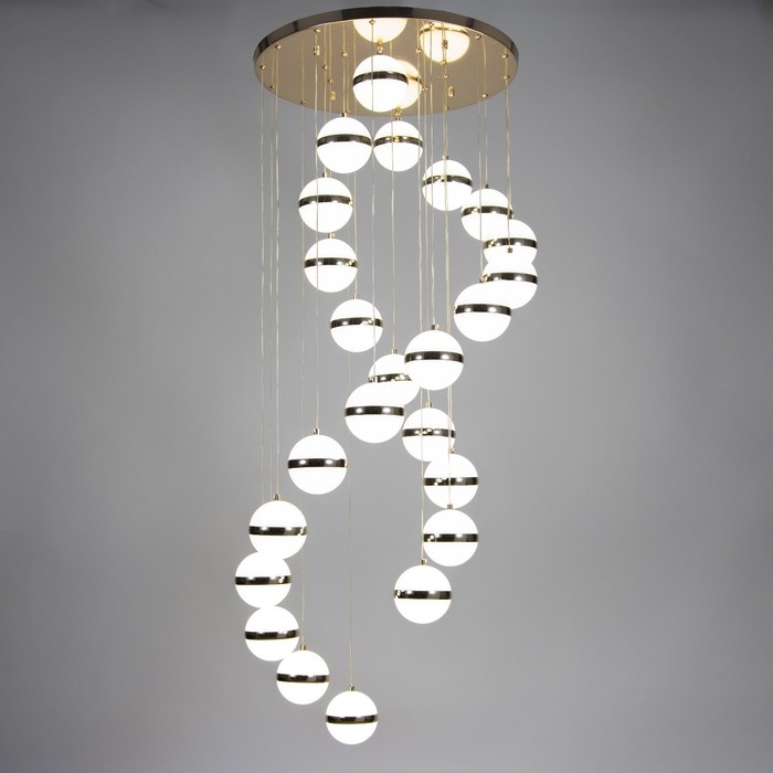 Светильник-каскад Светильник-каскад "Одилия" 24хLED 72Вт 3000К золото 60х60х300 см BayerLux