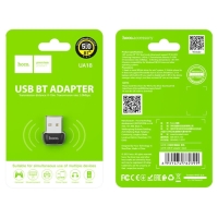 Адаптер Hoco UA18, USB - BT, Bluetooth: двойной режим 5.0, чёрный