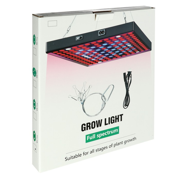 Фитосветильник светодиодный, 80 Вт, 280 мм, IP20, 265 В, полноспектральный Фитосветильник светодиодный, 80 Вт, 280 мм, IP20, 265 В, полноспектральный