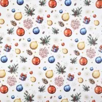 Бумага упаковочная &laquo;Новый год время чудес&raquo;, белый крафт, 1 лист, 80 г/м&sup2;, 70&times;100 см