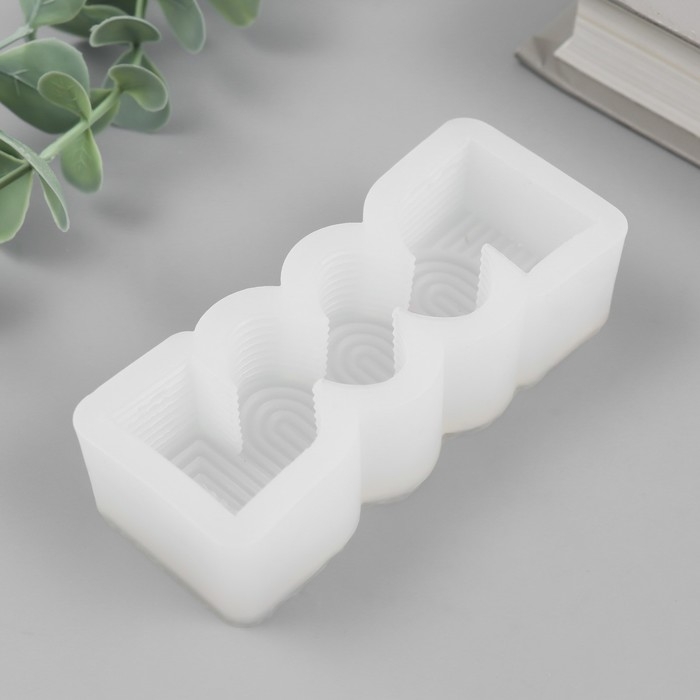 Молд силикон для свечи "Абстракция. Волны" 4х9,6 см