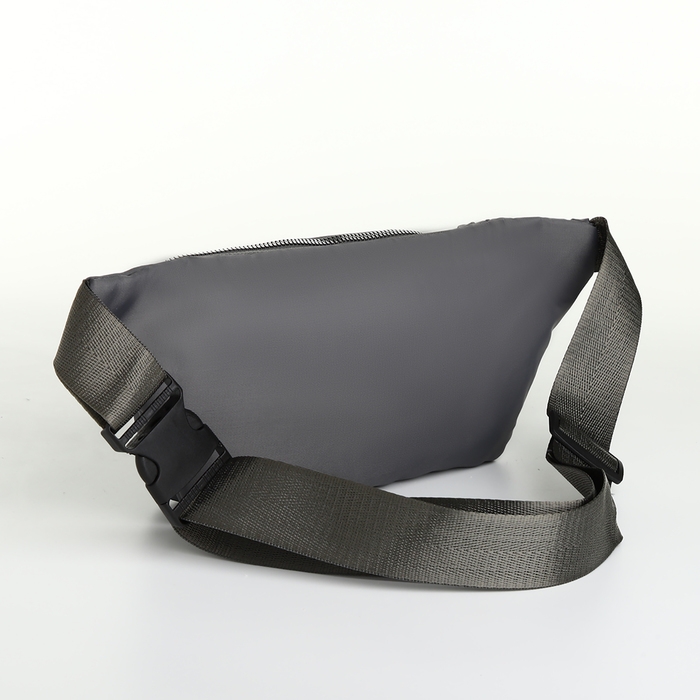 Поясная сумка на молнии, 2 наружных кармана, цвет серый Поясная сумка на молнии, 2 наружных кармана, цвет серый