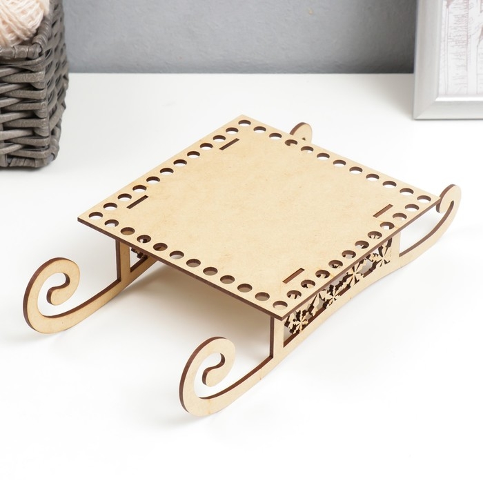 Заготовка для вязания Заготовка для вязания "Сани. Вид 6" набор 3 детали, донышко 15х15 см