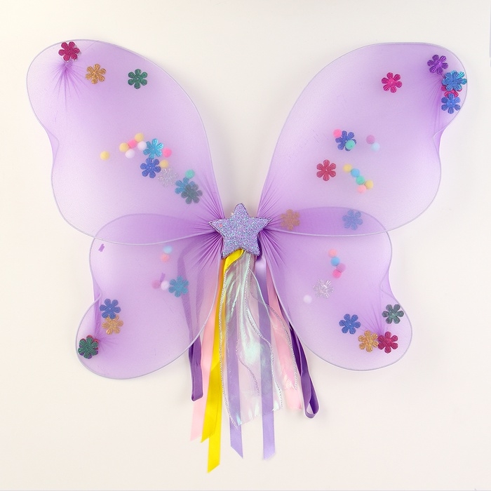 Карнавальный набор  Карнавальный набор "Бабочка" 2 предмета: юбка, крылья. цвет фиолетовый