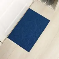 Коврик придверный Доляна &laquo;Восточная сказка&raquo;, влаговпитывающий, без окантовки, 40&times;60 см, синий