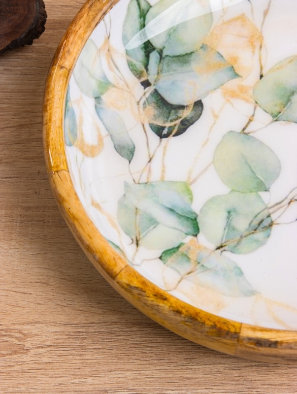 Блюдо Блюдо "Листья" дерево манго 25,5х25,5х6 см