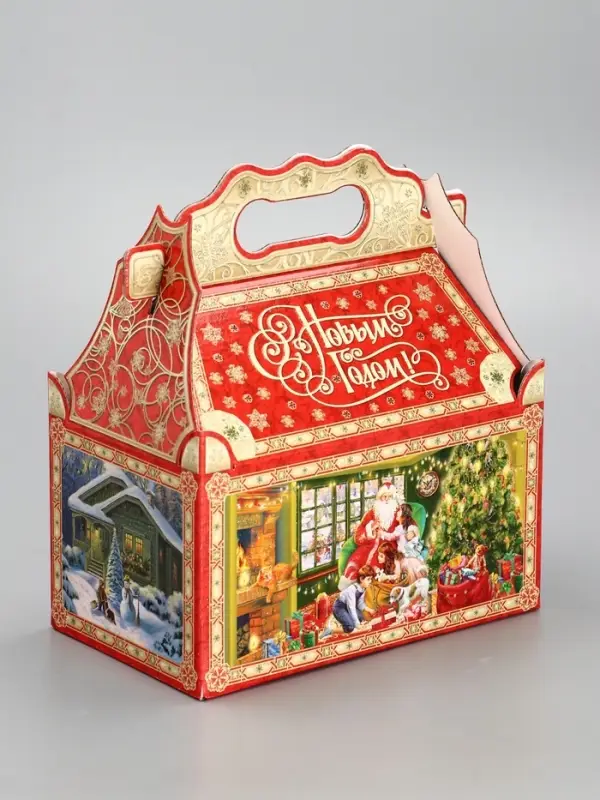 Подарочная новогодняя коробка «Атмосфера», для сладких подарков, 20×12×19 см Подарочная новогодняя коробка «Атмосфера», для сладких подарков, 20×12×19 см