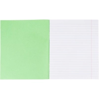 Тетрадь в зеленом офсете 18л, линия  уп. по 20 шт./запайка,100% белизна