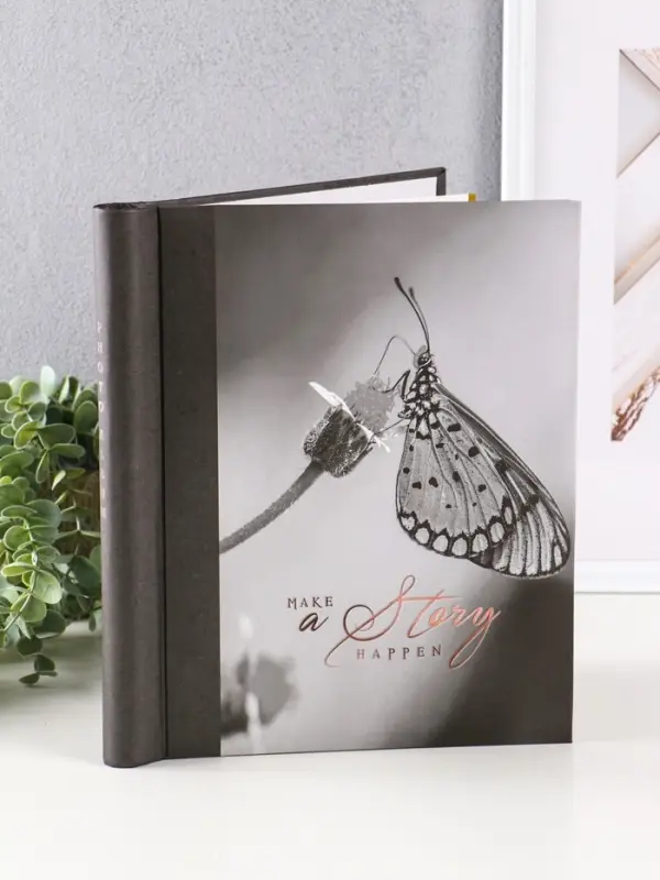 Фотоальбом 10 магнитных листов "Бабочка" 23X28см, пер-т внутр.спираль