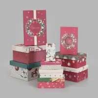 Коробки подарочные 10 в 1 &laquo;Новогоднее настроение&raquo;, 30&times;19&times;11.5 - 12&times;6.5&times;4 см