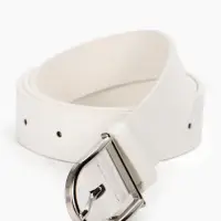 Ремень женский, 1 прокол, металл пряжка, 2.8&times;105 см, белый