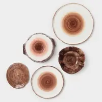 Салатник Magistro Wood, 350 мл, d=16.6 см, фарфор, коричневый