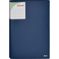Папка с зажимом Комус Шелк синяя
