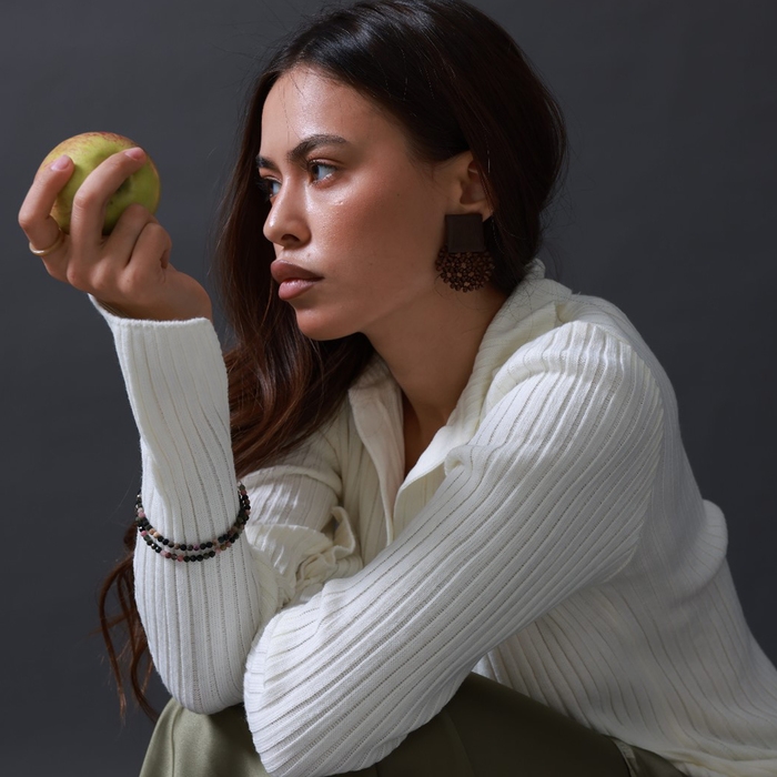 Серьги из дерева «Ваканда» квадрат, цвет коричневый Серьги из дерева «Ваканда» квадрат, цвет коричневый