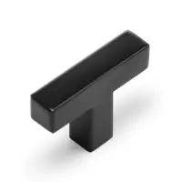 Ручка-кнопка CAPPIO SQUARE RSC008, нержавеющая сталь, чёрная, 8 шт.