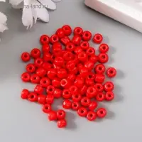 Бисер круглый 6/0 "Красный" 20 гр