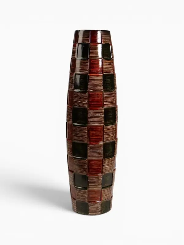 Ваза напольная &laquo;Индиго&raquo;, бочонок, 17&times;60 см, керамика, коричневая
