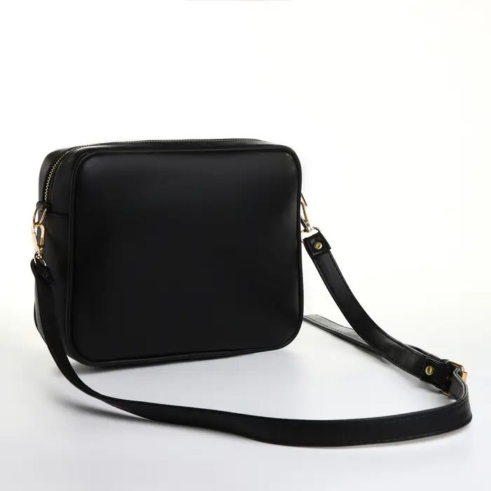 Сумка женская на молнии TEXTURA, 22&times;8&times;17 см, чёрная